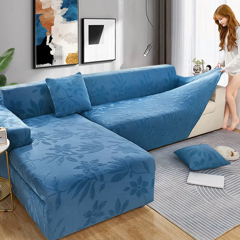 Wholesale Stretch Pet Sofa Bed Elastic Seat Sofa Set Jacquard Knitting For 321 Cover Sofa