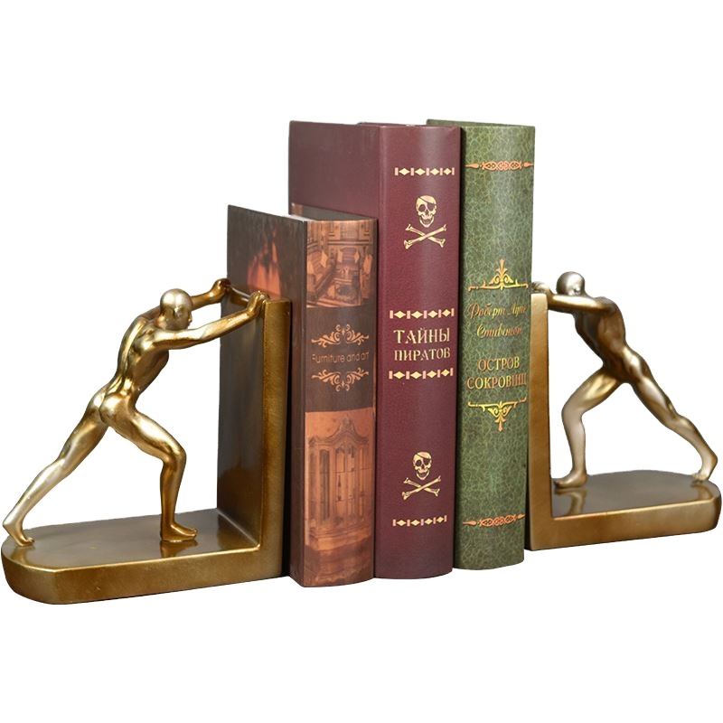 Unique Creative Polyresin Bookend Sculpture Gymnastic Men Art Statue Crafts Home Ornaments Bedroom Study Desktop Decor