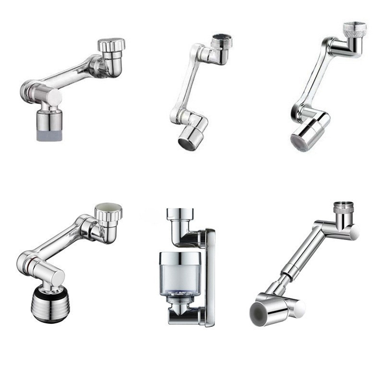 SANIPRO Bathroom Accessories Universal 1080 Robotic Arm Swivel Tap Extension Bubbler Adapter Sink Faucet Extender Aerator