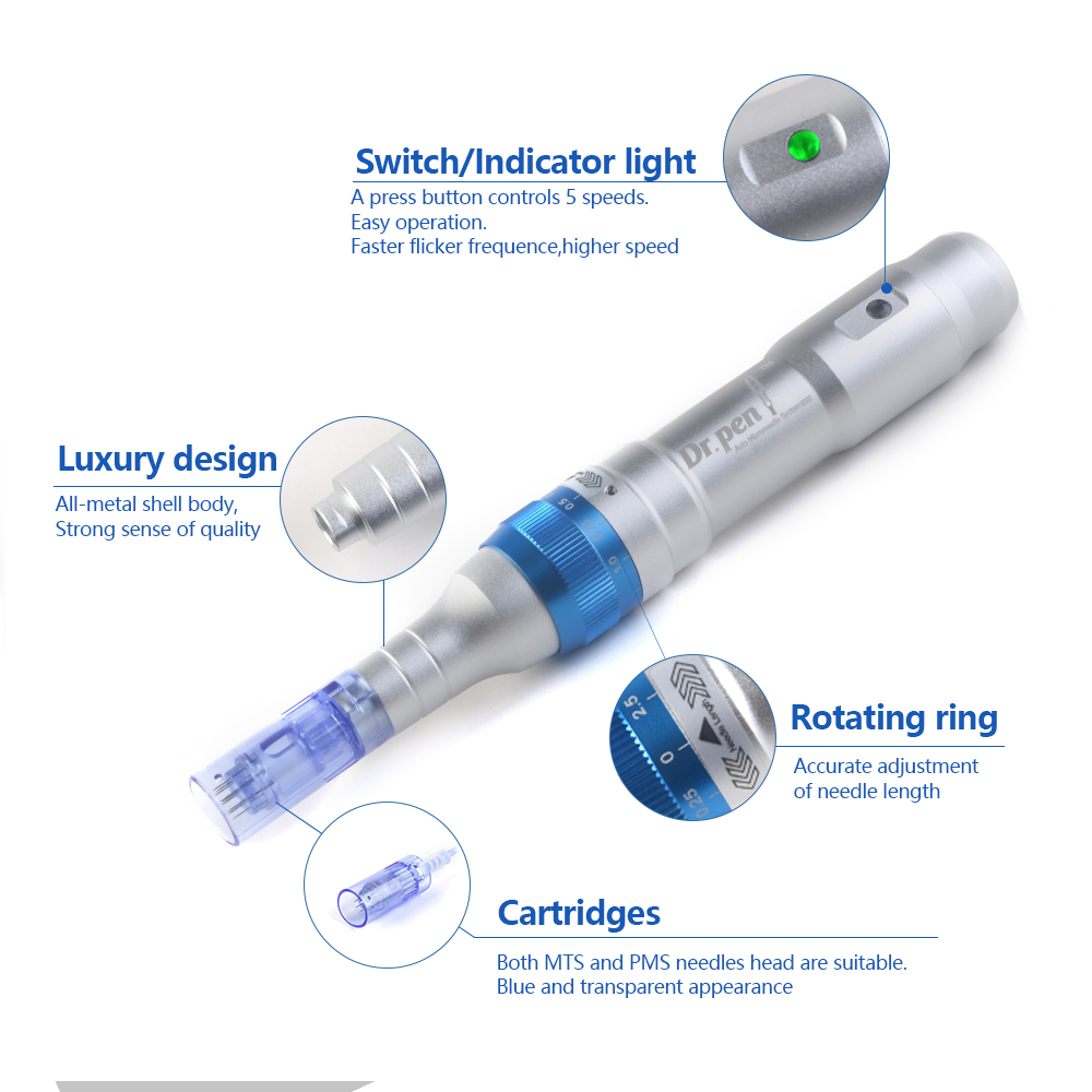 Новинка 2019 г. dermapen Dr. Pen Ultima A6 профессиональная микроиглы ручка беспроводные электрические инструменты для ухода за кожей с 5 скоростями