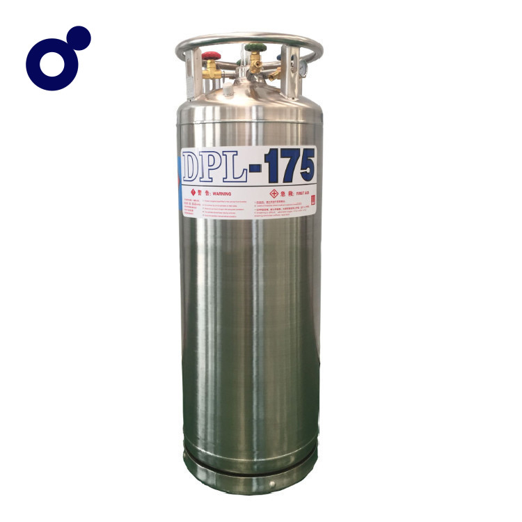 Низкотемпературный Танк 175L dewar для заправки СПГ/LCO2/LO2/LAr/LN2