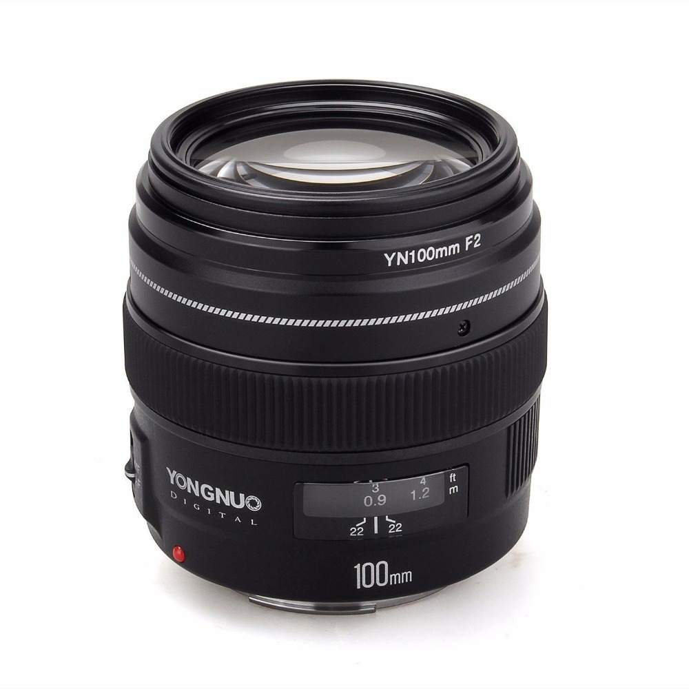 YONGNUO YN100mm F2 Large Aperture AF/MF Medium Telephoto Prime Lens Fixed Lens for for DSLR Camera