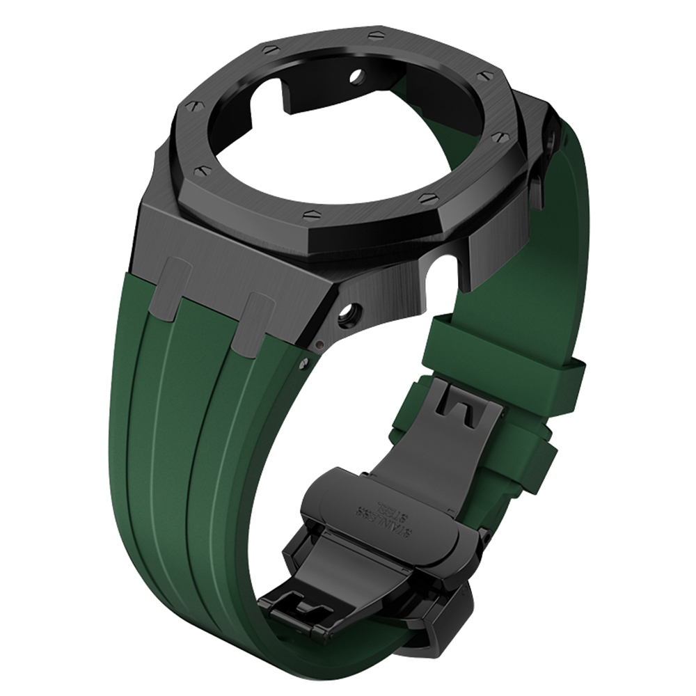 Резиновый ремешок G SHOCK GA 2100 из дуба, металлический корпус для часов gshock ga2100 ga2110