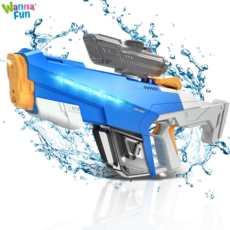 2024 New Electric Adults Automatic Long Range Squirt Toys Large capacity Kid water gun toy with light