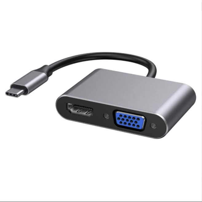 Aoeyoo USB 3,1 Тип C концентратор ноутбука Plug And Play station 4K 30 Гц Type-C на HDMI + VGA Тип C до 4k * 2k HDMI VGA конвертер адаптер