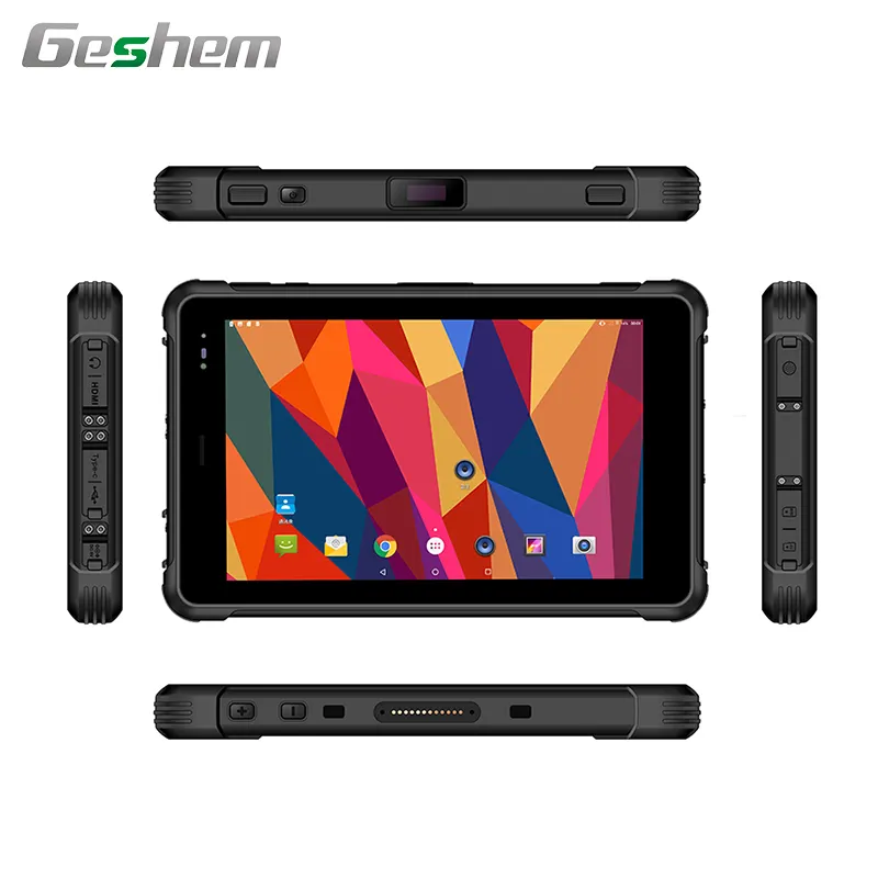8 Inch Handheld Android 4G LTE GPS Rugged Tablet Pc 1000 Nits Sunlight Readable Ip67 Waterproof Nfc Rfid Reader Fingerprint