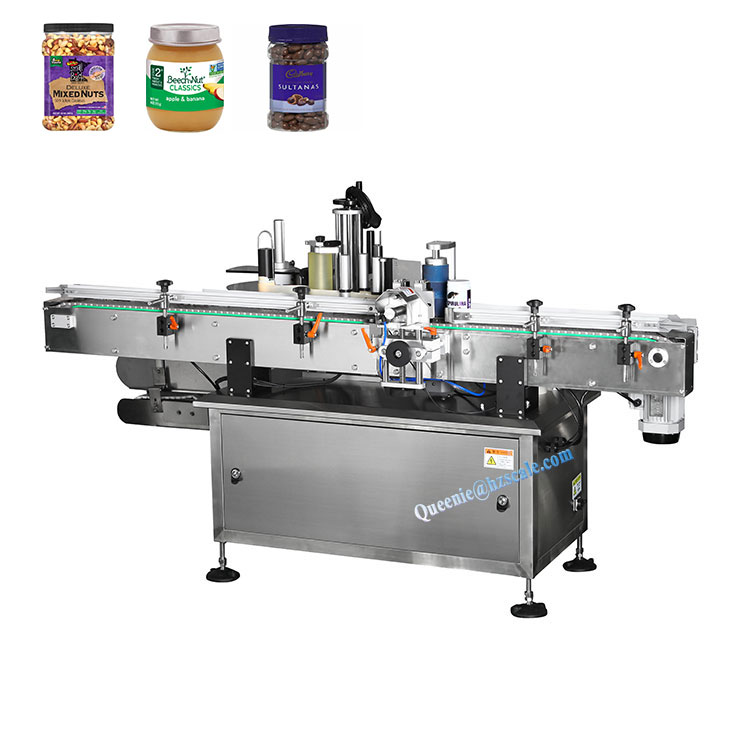 Automatic round bottle labeling machine with date code printer