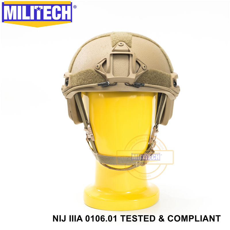 MILITECH NIJ IIIA 0106,01 коричневый КАЙОТ быстро OCC лайнер с высоким вырезом арамидный баллистический шлем с 5 лет гарантии