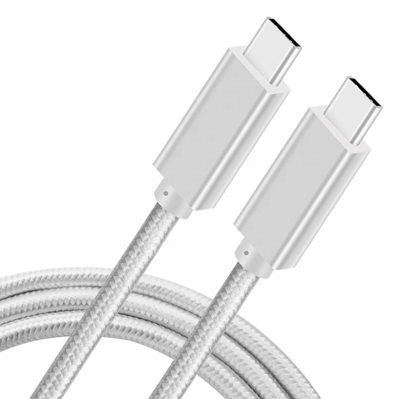 2 м/6.6ft 100W кабель-Переходник USB C на USB Type C USB кабель для передачи данных Type-C 5A E-Mark быстрой зарядки USB кабель с нейлоновой оплеткой шнур Совместимость MacBook Pro iPad