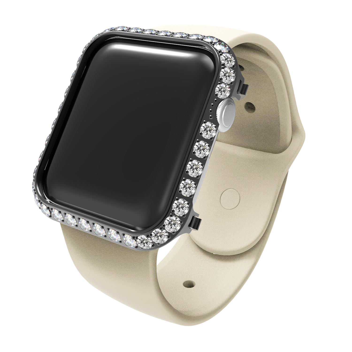 New Arrival Luxury Diamond Bling Smart Watch Case 44mm Protective Watch Face Case Cover for Apple Watch Series