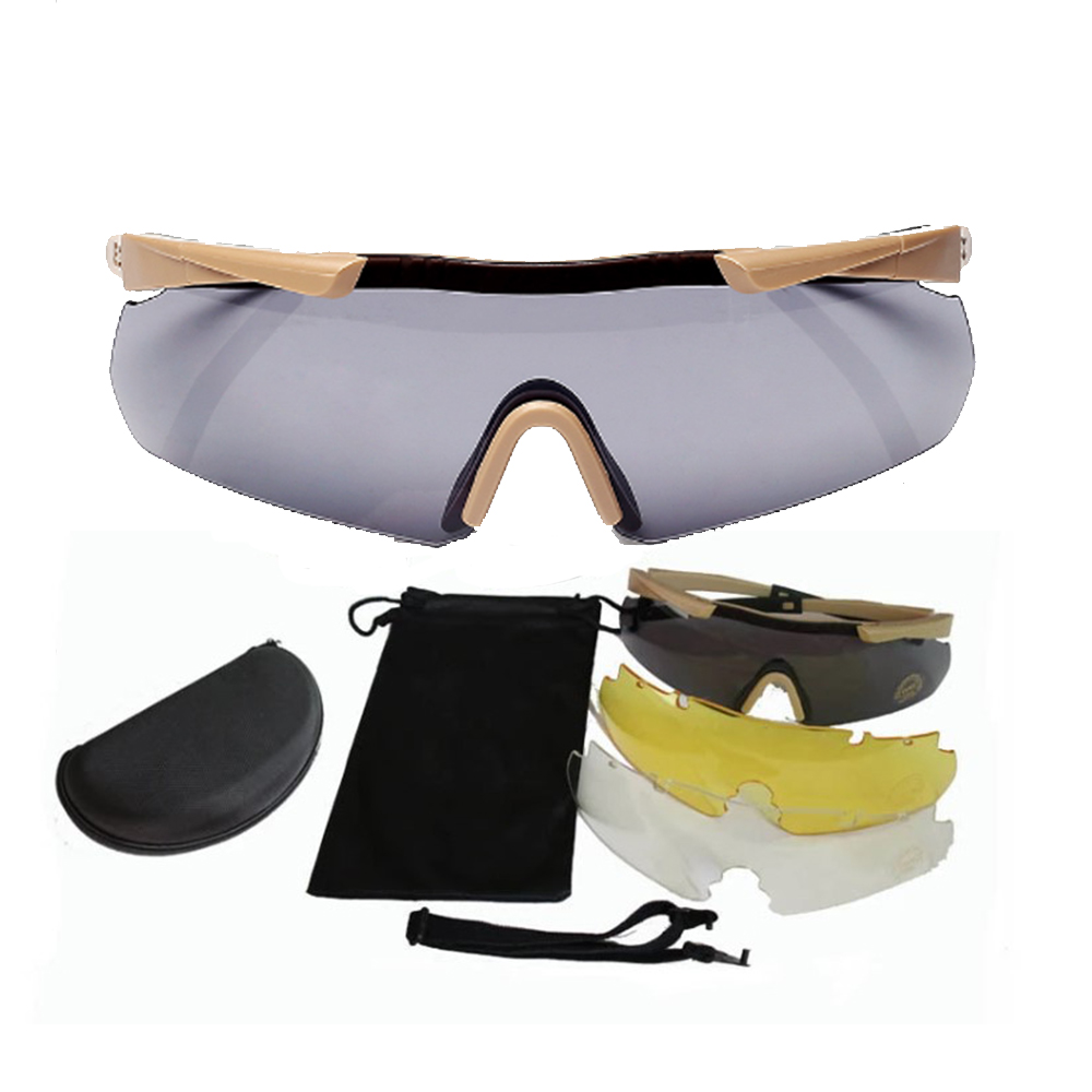 Tactical Glasses Military Goggles Bullet-proof Army Sunglasses with 3 Lens Men Shooting Eyewear Motorcycle Gafas