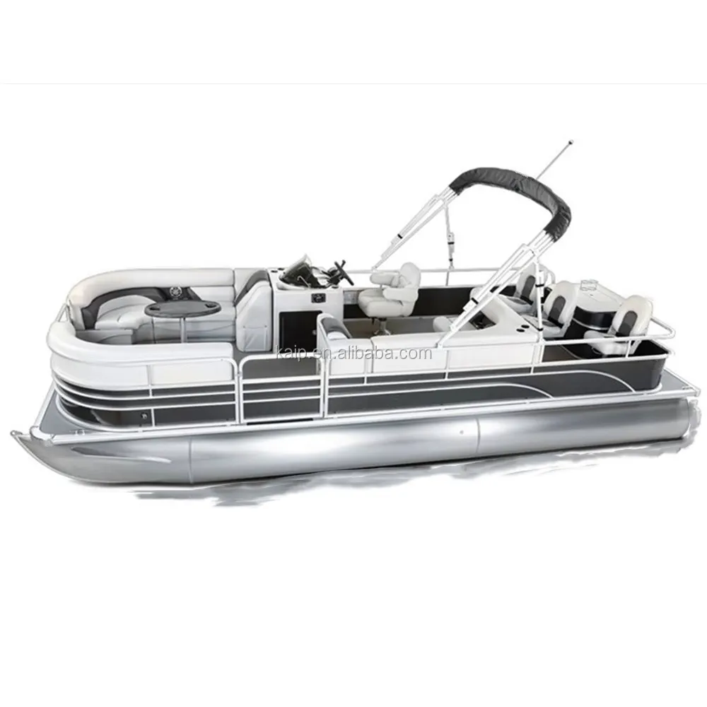 22ft aluminum pontoon boat recreational activities luxury tritoon yacht for fishing