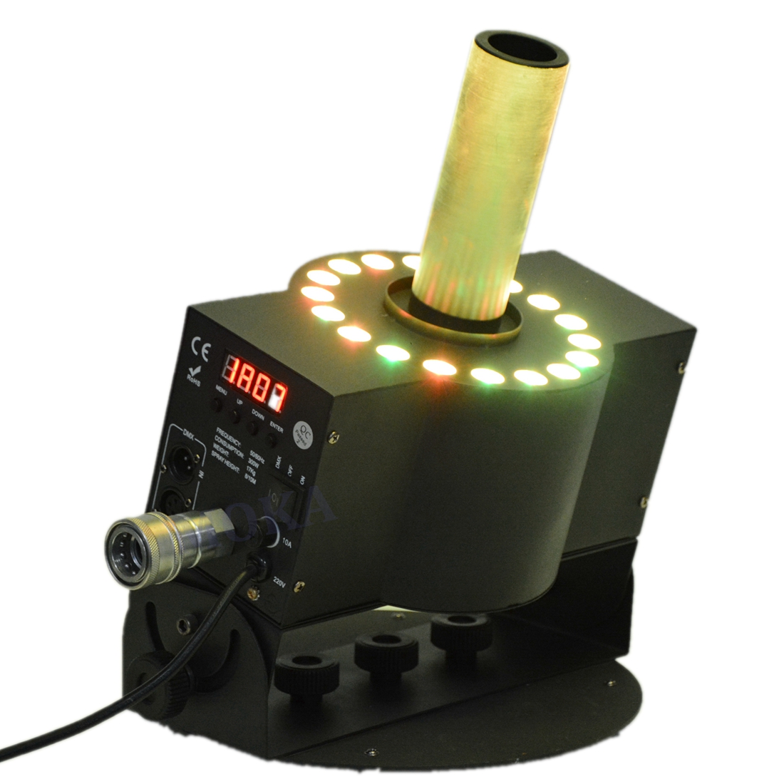 Эффект дыма, 18 шт., 3 Вт RGB LED CO2 cannon machine LED CO2 jet machine dj