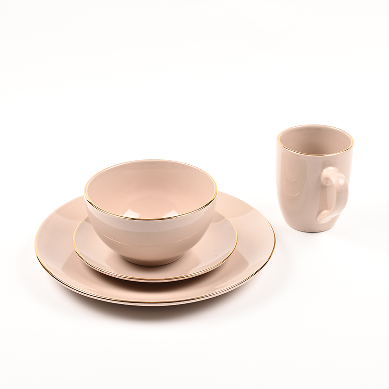 OEM 16pc 24pcs China Colorful Ceramic Porcelain Homeware Dinnerware Sets