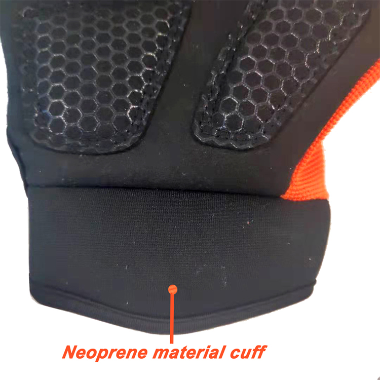 Outdoor sports orange color touch screen sensitive safety cycling bike gloves