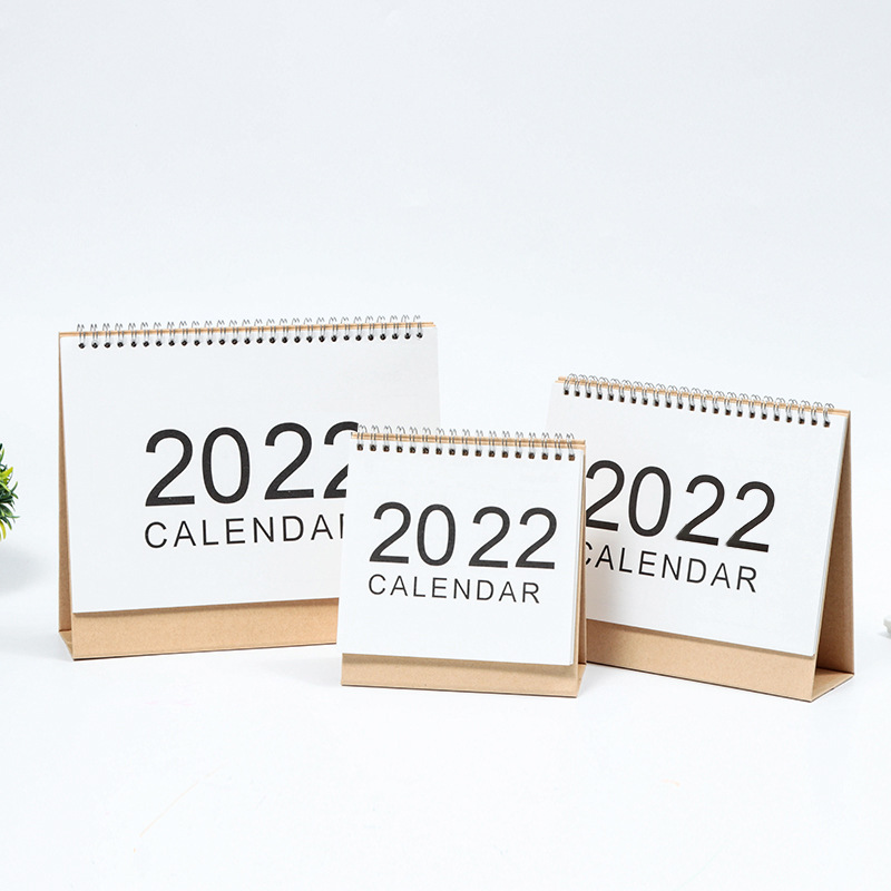 New design Spiral printed planner table desktop office monthly daily custom 2022 calendar