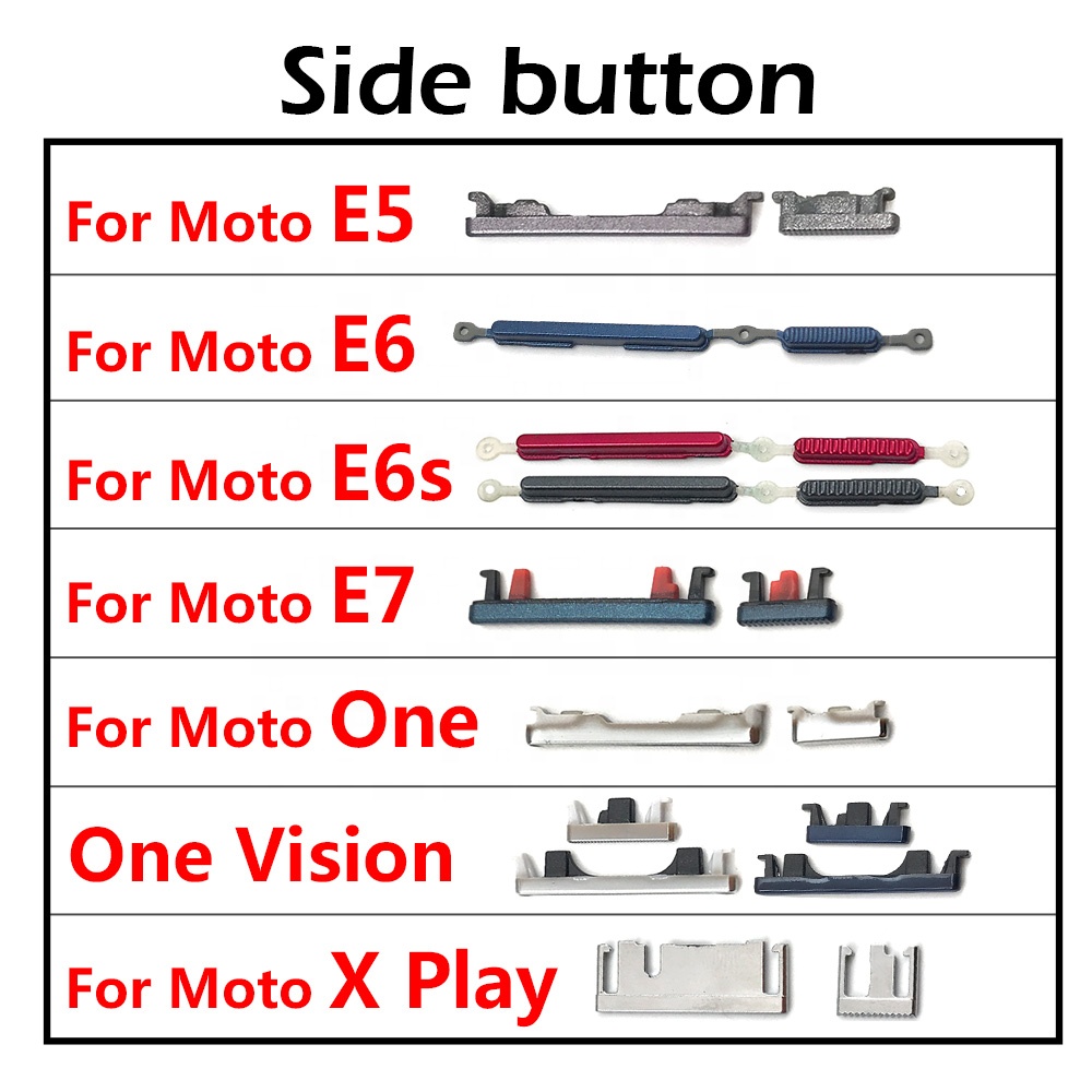 Боковая кнопка громкости мобильного телефона для Moto E6S/E6/E5 E72020 / One Vision Fustion Plus /X Play, аксессуары для телефона