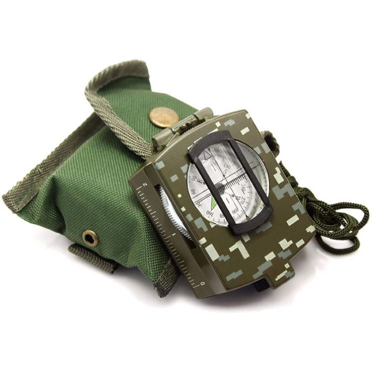 Multifunctional Military Lensatic Tactical Compass Impact Resistant and Waterproof Metal Sighting Navigation Compasses