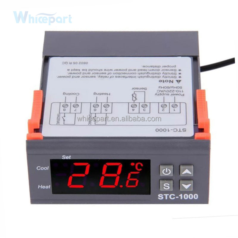 new product ideas 2023 black color plastic smart thermostat STC-1000 Digital thermostat for refrigeration freezer parts spare