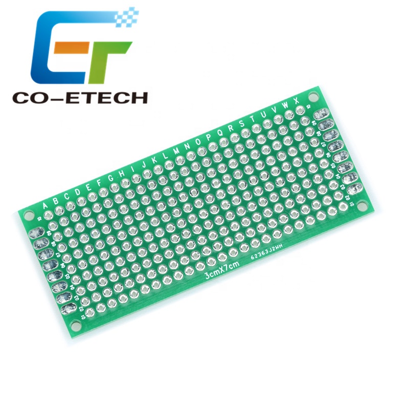 3x7cm Double Side Prototype Soldering PCB 3*7cm Universal DIY Copper Printed Circuit Board 2.54mm Point to Point 240 holes FR-4