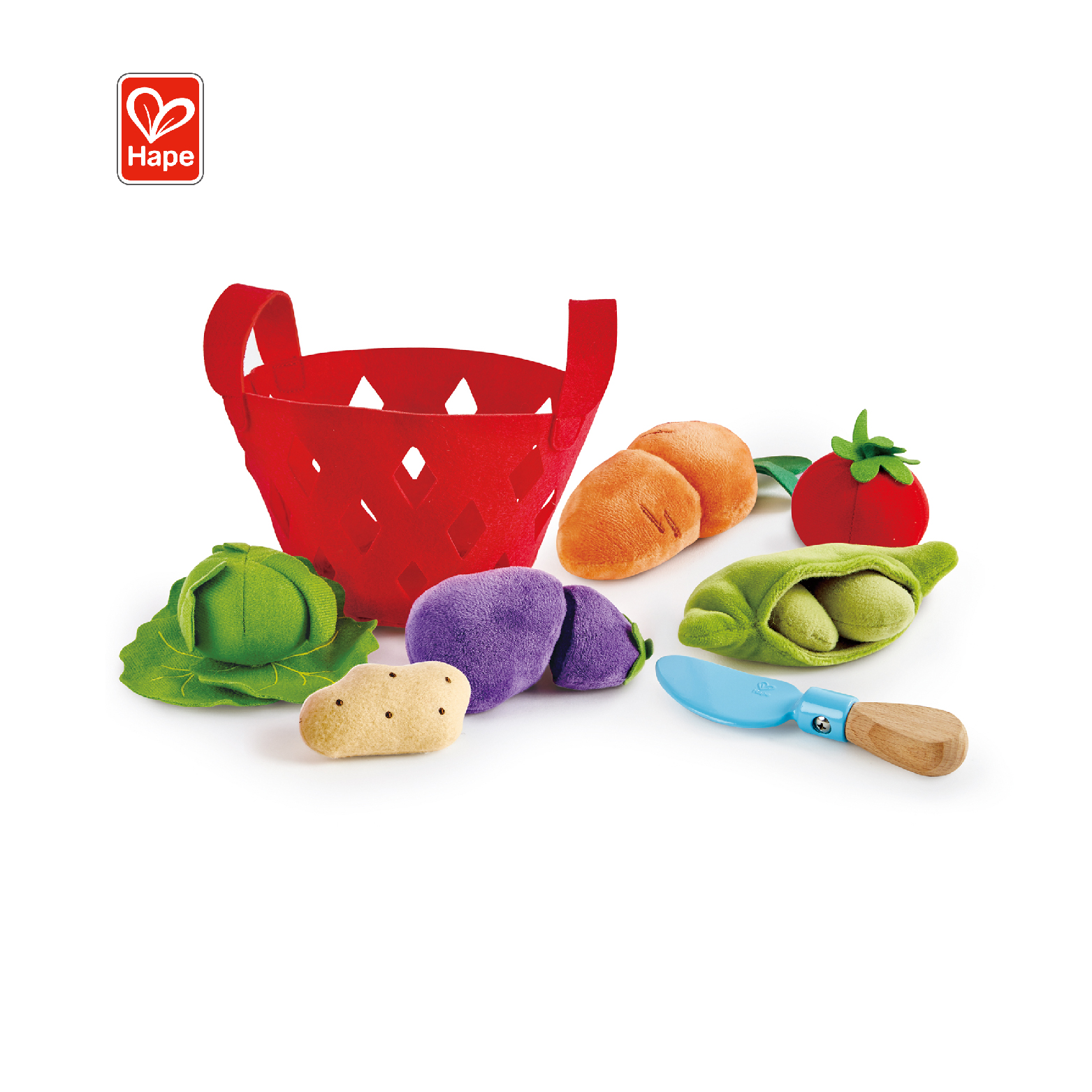 Бренд Hape, кухонные игрушки, забавная корзина для овощей для малышей, набор для детей, развивающая Базовая корзина для раннего возраста