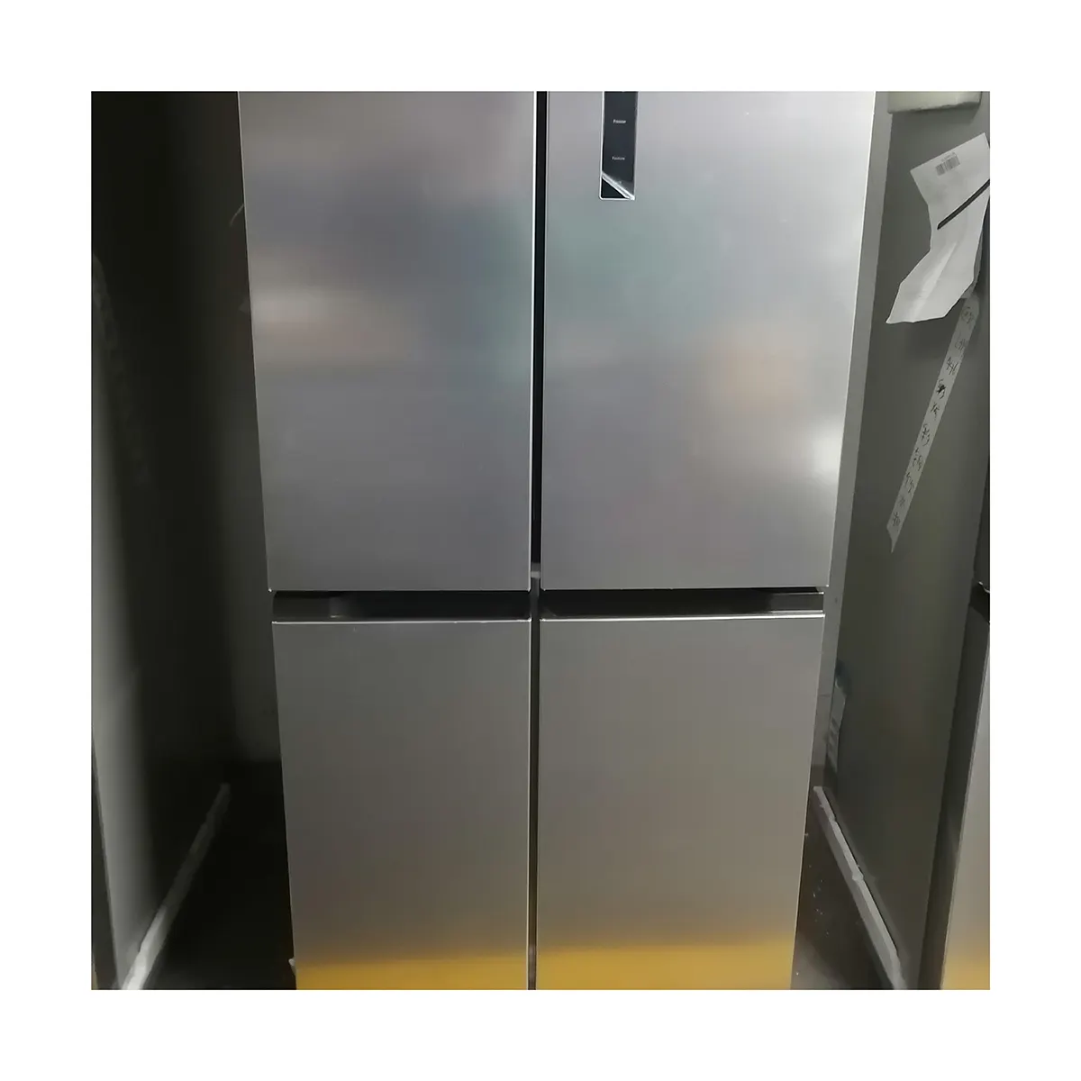 4 doors Glass raw material coffee or brown color CB certificate cross four doors refrigerator