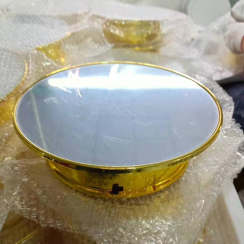Gold Silver Rotating Display Stand For Displaying Goods Like Shoes,Bag,Craft Load Weight 5kg Turntable