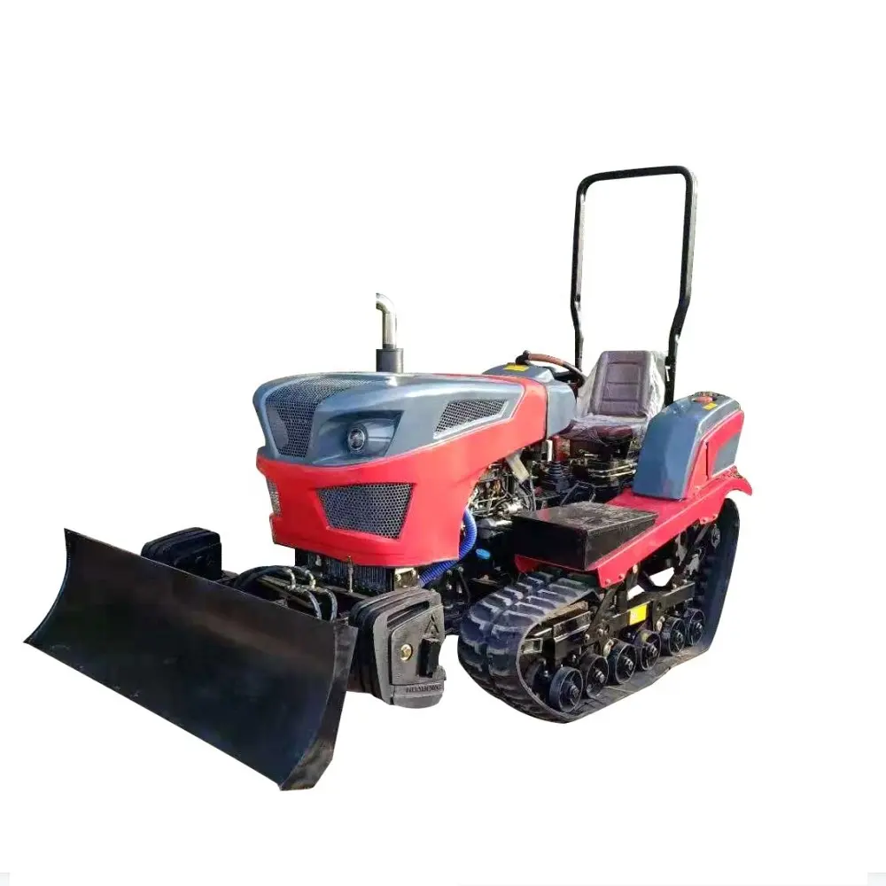 80HP Mini Crawler Cultivator Crawler Tractor With Rotary Tiller For Orchard Farms