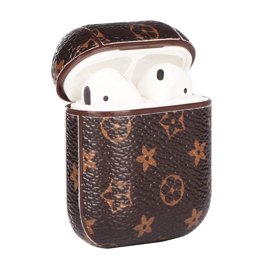 Высокое качество для Airpods чехол Роскошный дизайнерский кожаный Airpod чехол Мода противоударный защитный чехол для переноски 1 и 2