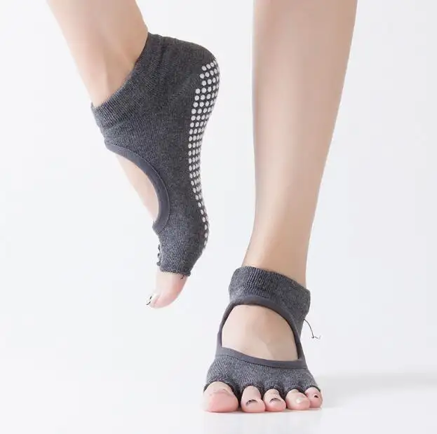 In-Stock Supply Women's Cotton 5 Toe Socks Thin Sports Yoga Toe Socks