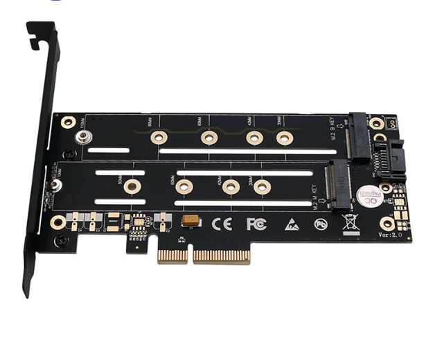 M.2 NVMe SSD NGFF к PCIE X4 адаптер M ключ B Ключ двойная интерфейсная карта поддержка PCI Express 3,0x4 2230-22110 все размеры m.2