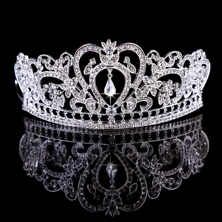 Отличный Новый стиль тиара невесты корона королева miss горный хрусталь сплав свадебная тиара