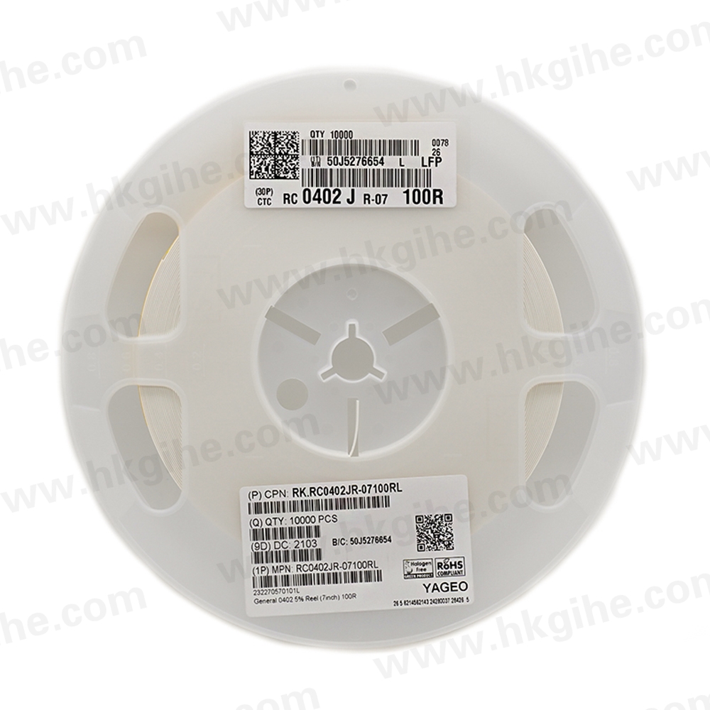 Оригинальный список bom SMD резистор 0402 100R 5% 1/16 Вт RC0402JR-07100RL в наличии