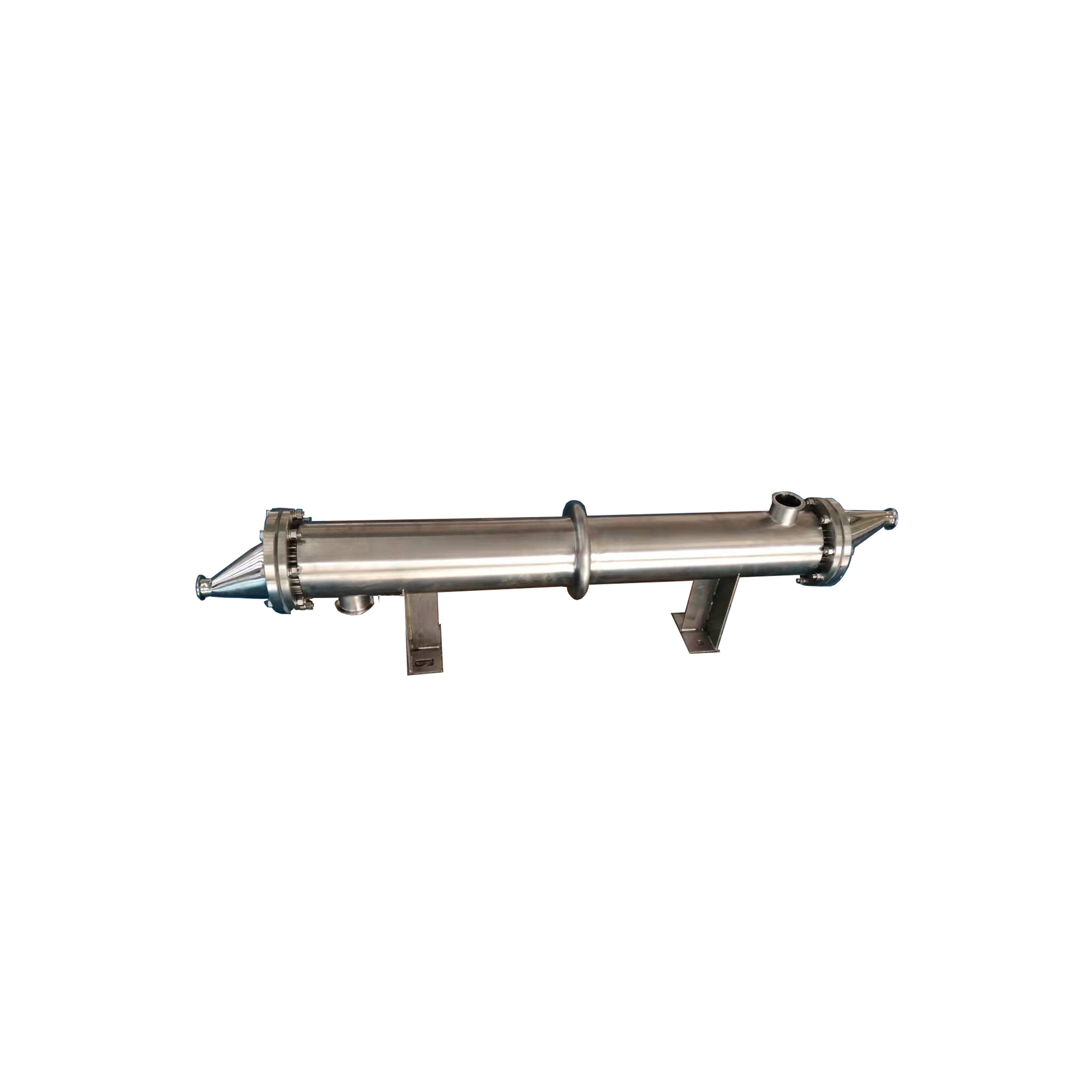 Sanitary double tube sheets heat exchanger