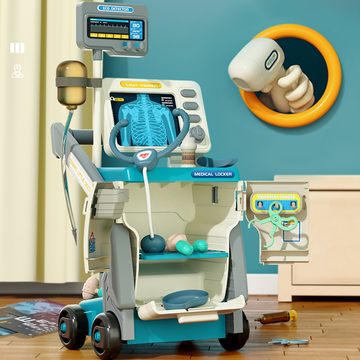 Pretend play set plastic doctor play set toys for kids Doctor Trolley set Role Play Game for Kids Girls Children Toys