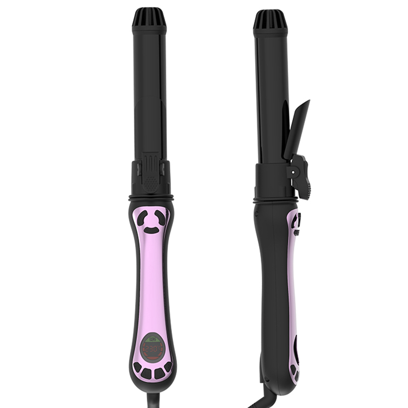 Professional Wholesale LCD Digital Display Rotating Curling Iron automatic Hair Curler