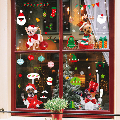 Happy Halloween Window Stickers Window Decoration Wall Sticker santa claus static sticker