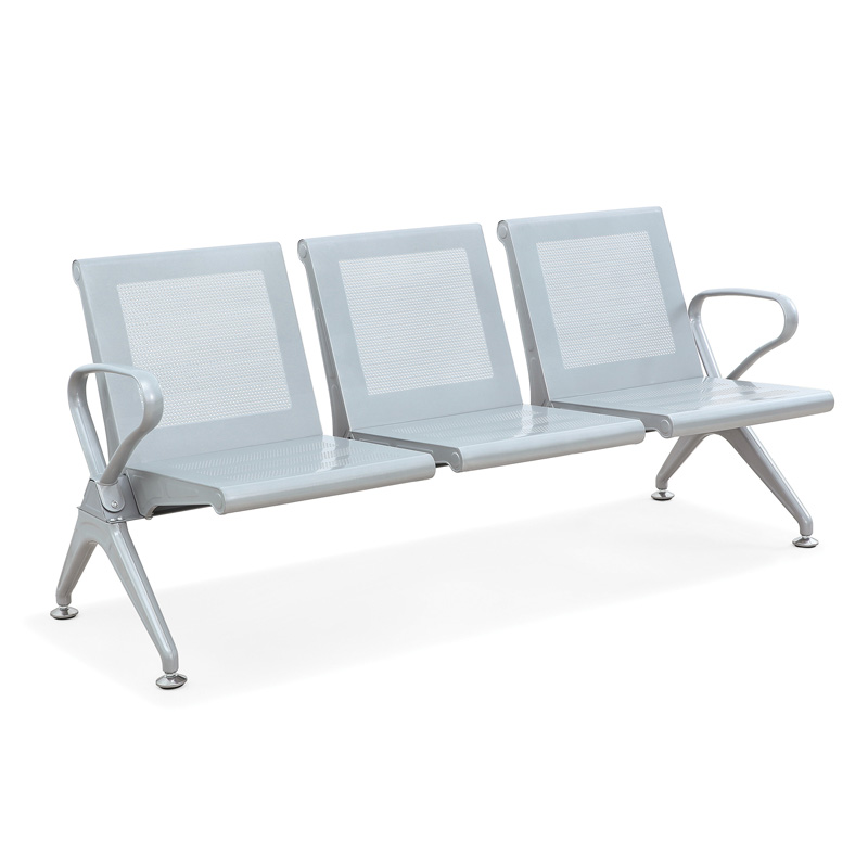 LL-ZH-203# Airport colorful stainless steel mild steel metal frame and colorful chairs with arm rest