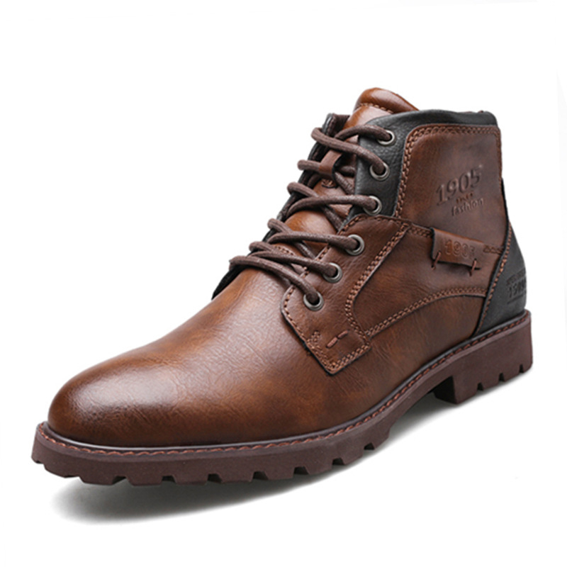 Large Size 39-48 Man Botas Waterproof Zipper Vintage Desert Tacticas Boots for Men
