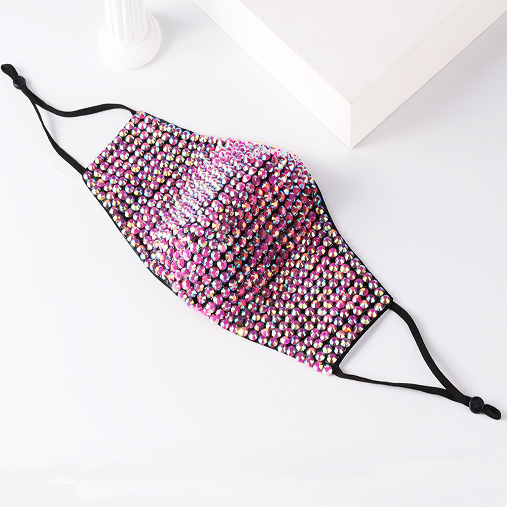 2021Top Fashion With Colorful Crystal Rhinestone Party Masks Displayed For Christmas Halloween