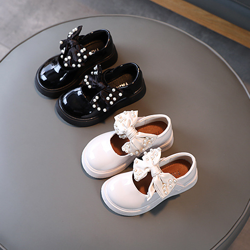 New baby girl princess shoes spring and autumn girls shoes bowknot thin soft-soled children's leather shoes