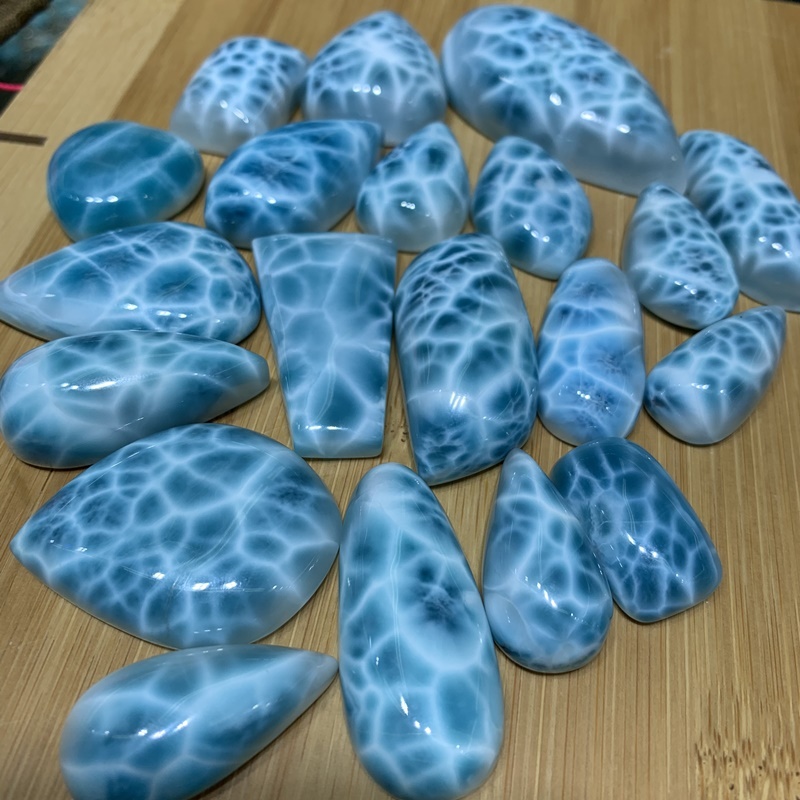 Larimar кабошон неправильной формы драгоценный камень для ювелирных изделий