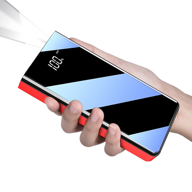 Портативный Лидер продаж 30000 мАч зеркало двойной выход usb Полимер 5 в 2a smart mobile powerbanks Тип c вход запасные аккумуляторы для телефонов со