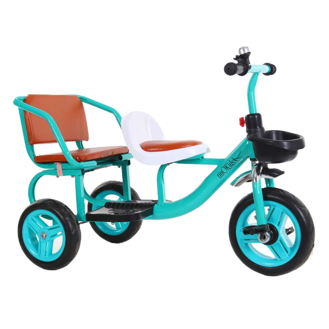 hot sale kids tricycle two- seater tricycle with back pedal child tricycle