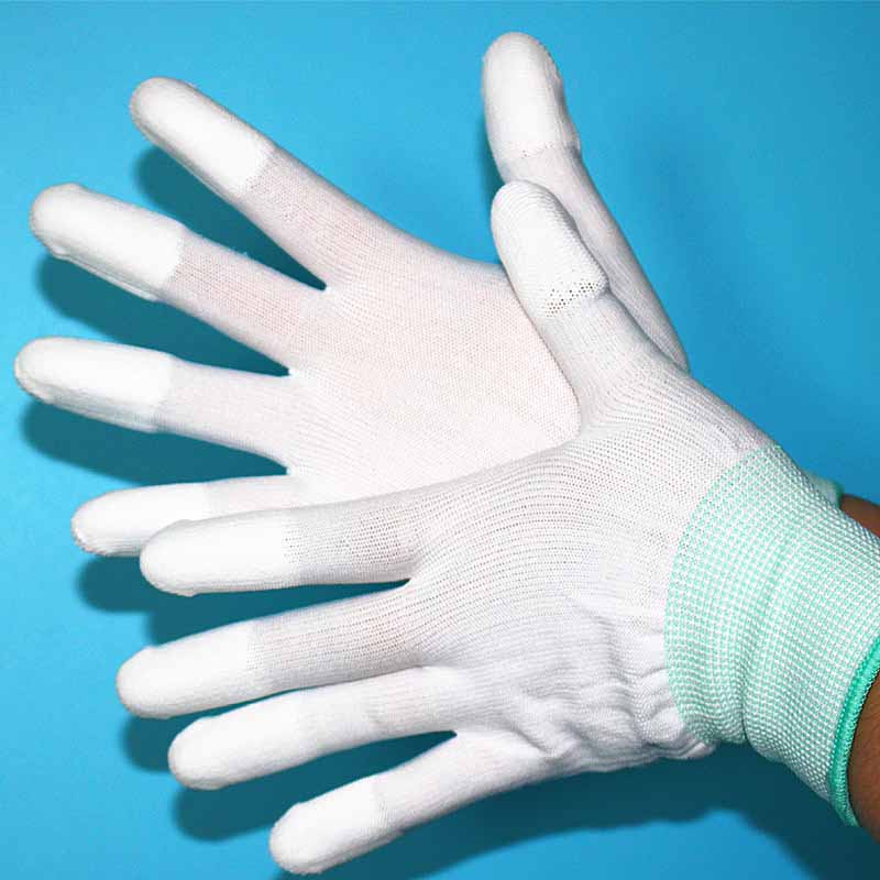 ESD 13gauge Seamless PU Palm Fit Nylon Gloves HY01