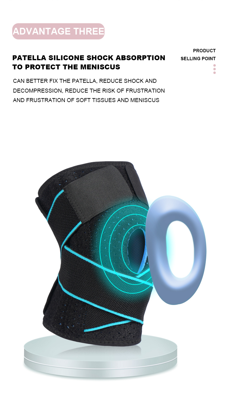 Sports Knee Brace Stabilizer Running Basketball Weightlifting Gym Workout Pain Relief Compression Nylon Knee Sleeve