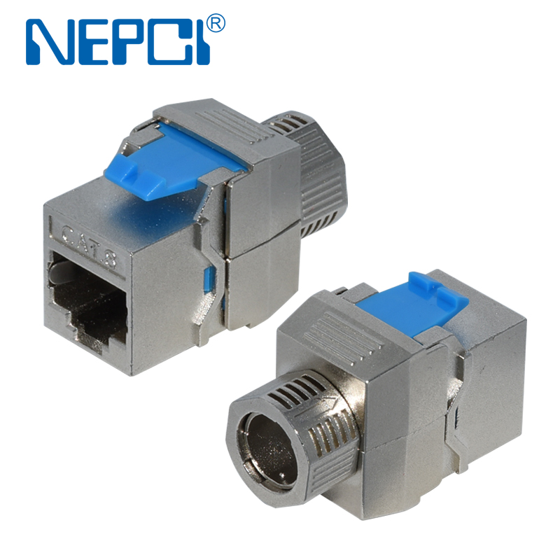Сетевой соединитель keystone CAT8 jack «гнездо-гнездо», STP RJ45
