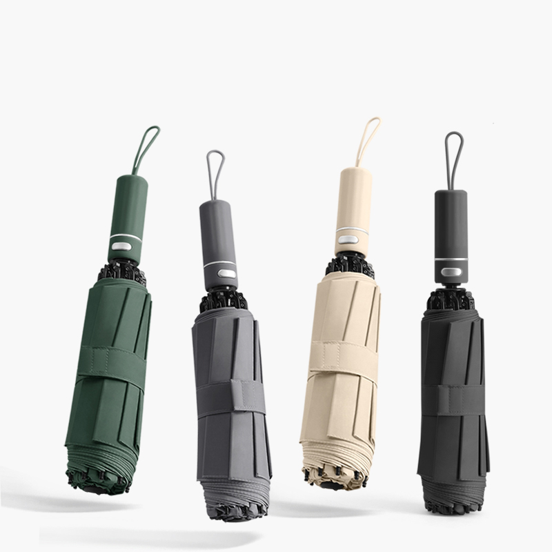 New Arrival Full Automatic 10K 3 Fold Gift Reverse Umbrella Windproof Waterproof Luxury Travel Rain Umbrella With Logo Printing