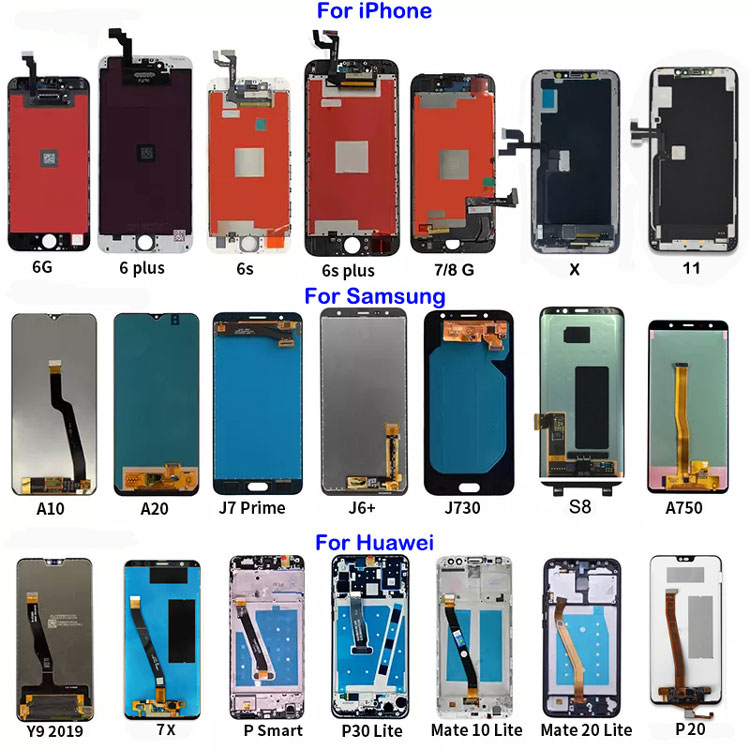 Сменный ЖК-экран для iphone 5 6 6s 7 8 plus X XR XS 11, ЖК-дисплей для samsung, ЖК-экран для мобильного телефона huawei