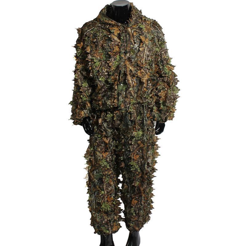 Камуфляжный комплект листьев камуфляжного леса Ghillie 3D для охоты на джунглях